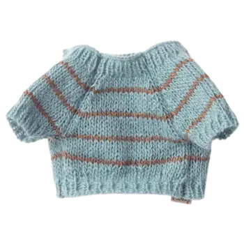 maileg Maileg Puppy supply, Small, Knitted sweater -  Dusty blue