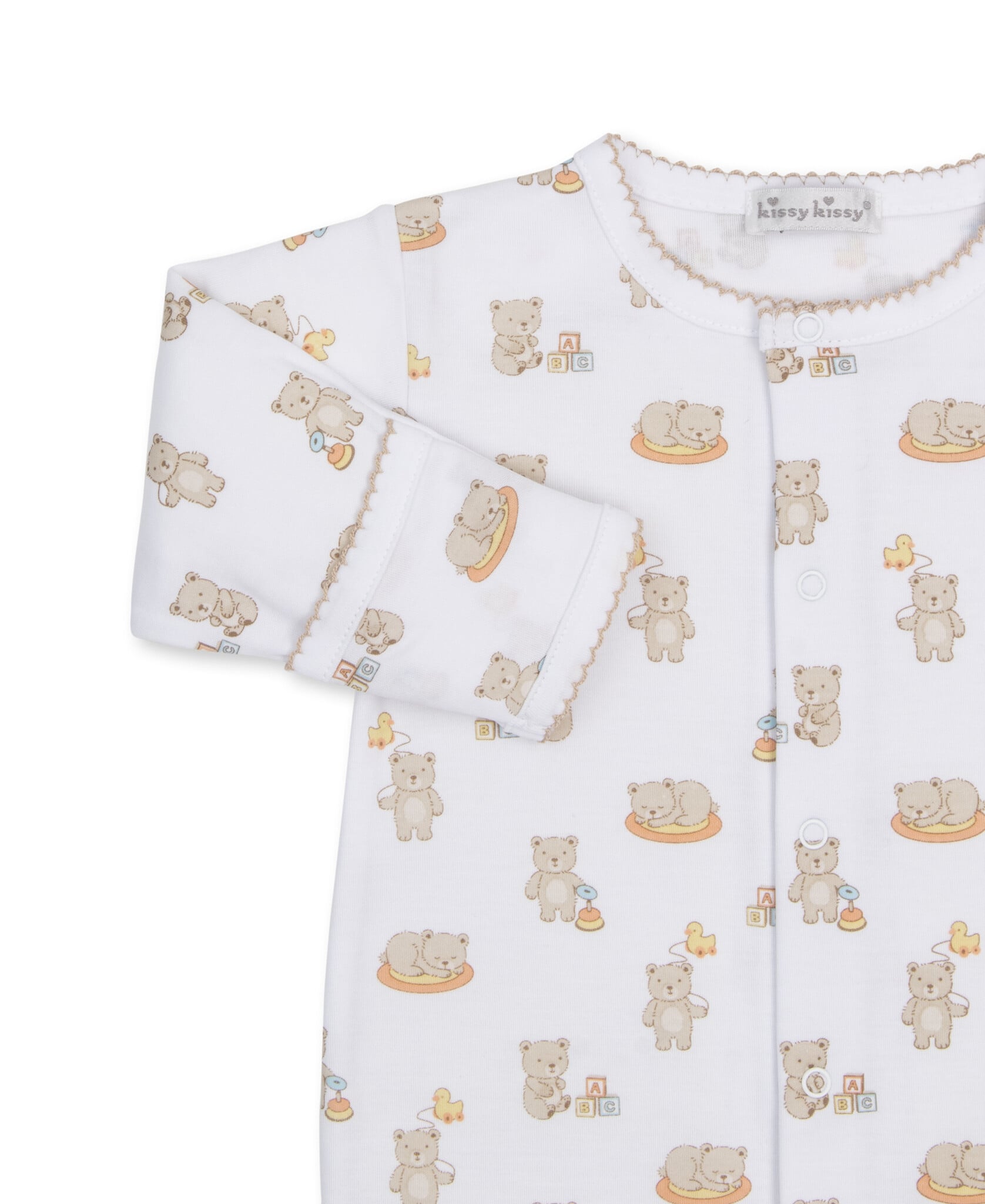 kissy kissy Kissy Kissy Bearly Blessed Zipper Footie
