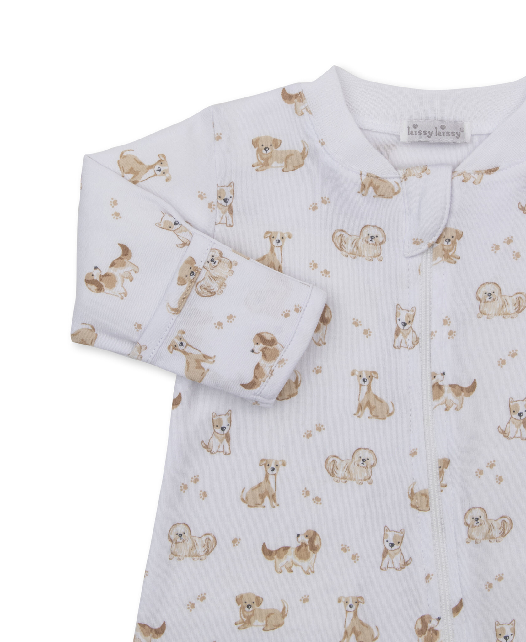 kissy kissy Kissy Kissy Puppy Paws Zipper Footie