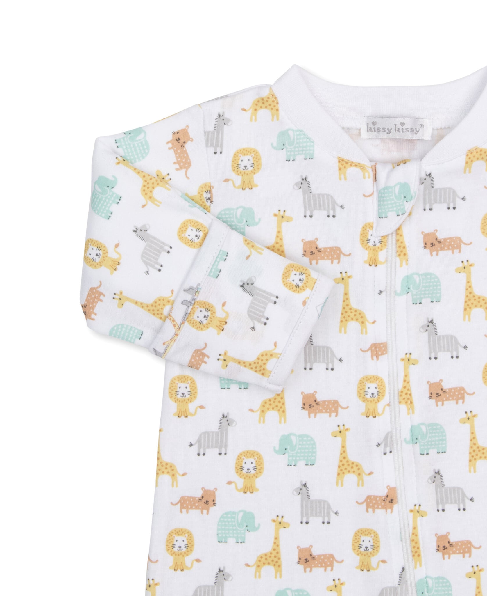 kissy kissy Kissy Kissy Baby Jungle Crew Zipper Footie
