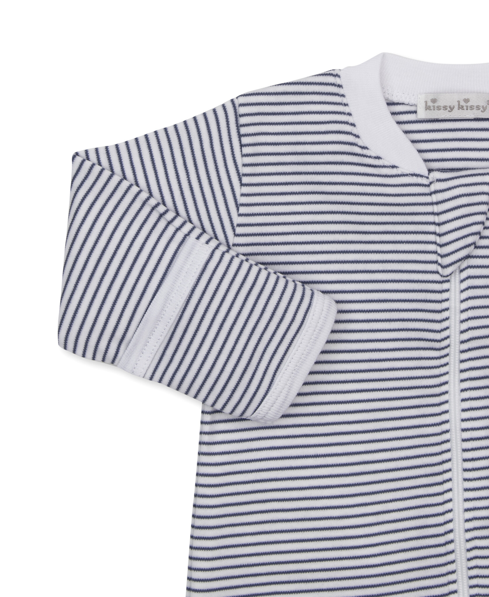 kissy kissy Kissy Kissy Bears On the Go Stripe Zip Footie