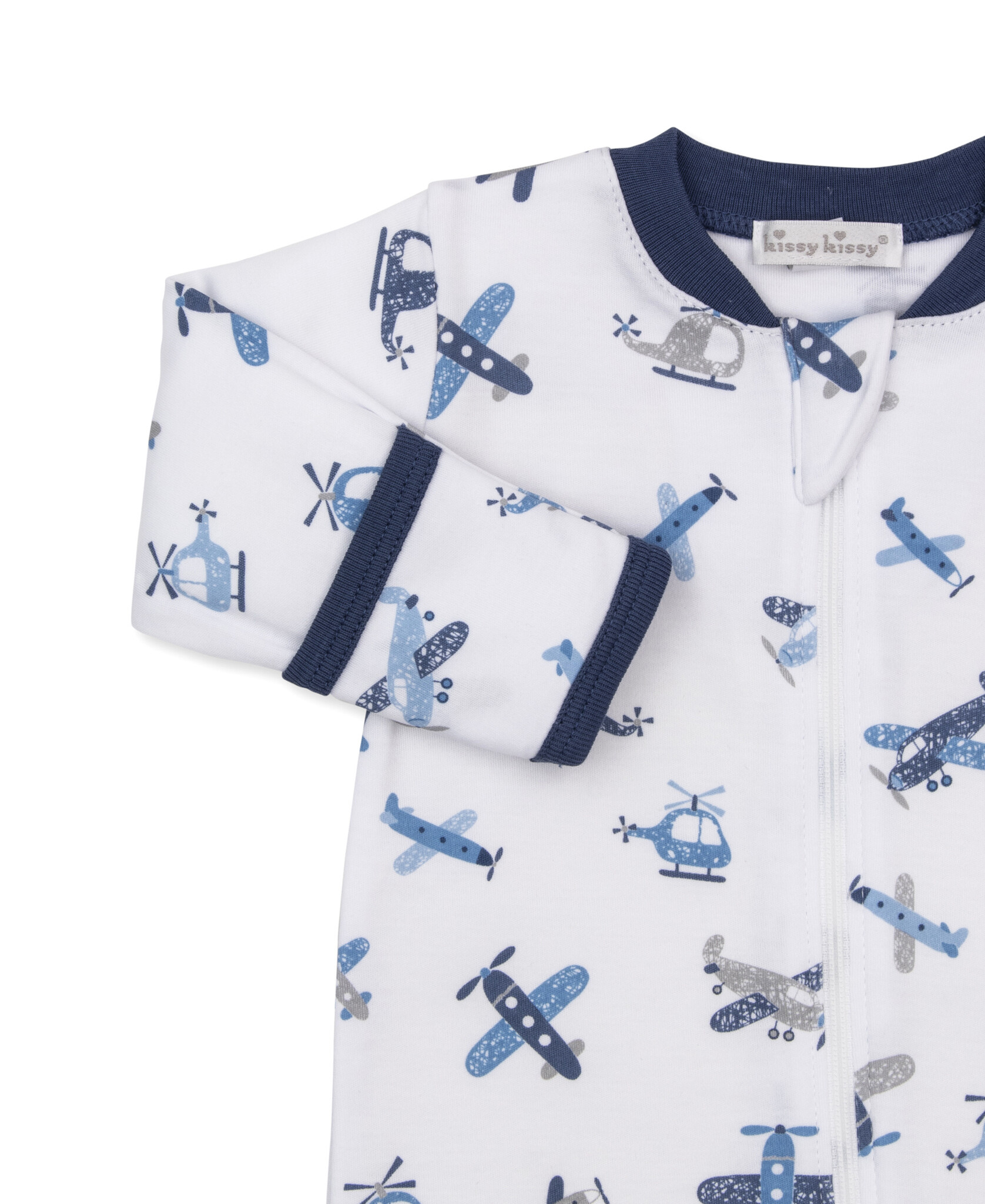 kissy kissy Kissy Kissy Awesome Aircraft Zip Footie