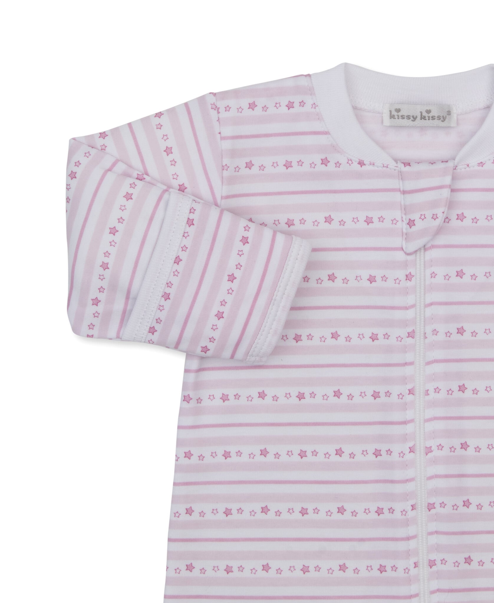 kissy kissy Kissy Kissy Starry Stripes Zip Footie