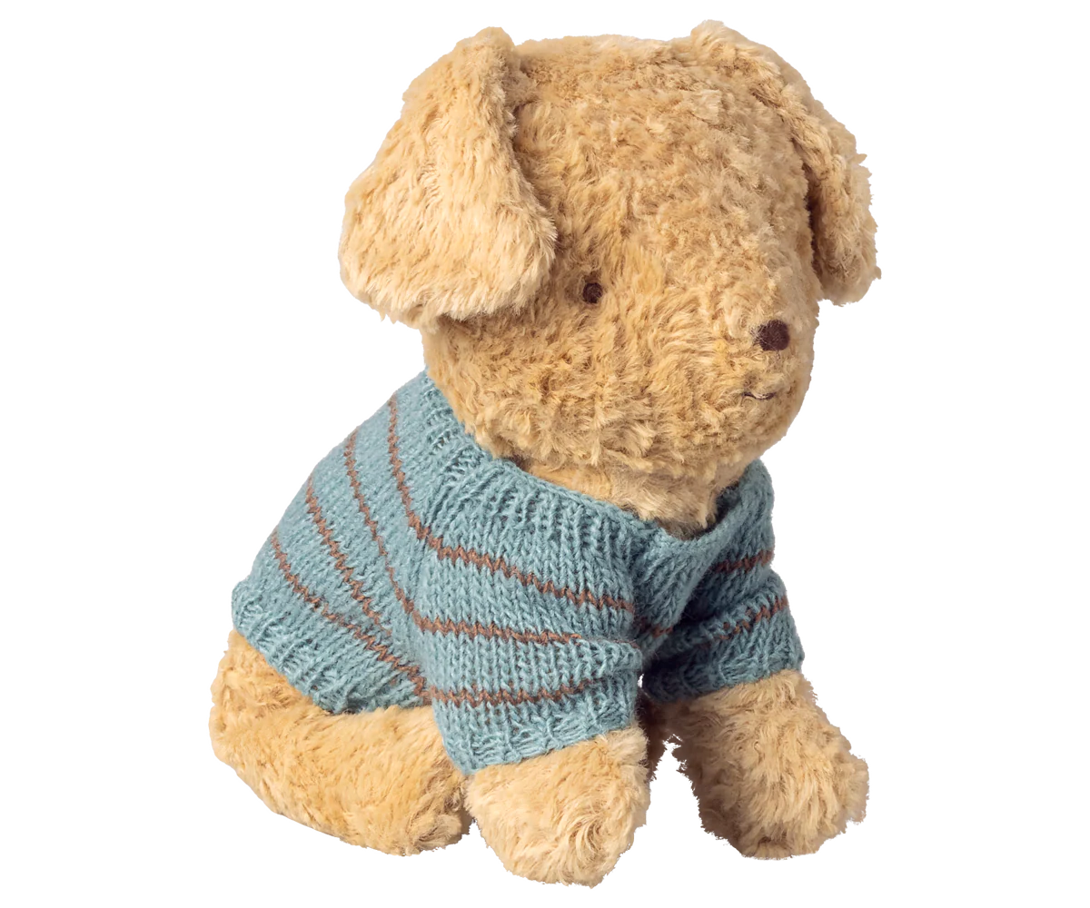 maileg Maileg Puppy supply, Small, Knitted sweater -  Dusty blue