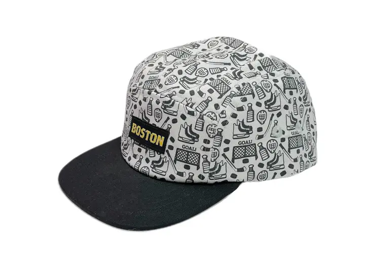 Sidetrack Sidetrack Toddler Boston Hockey Print 5-Panel Hat