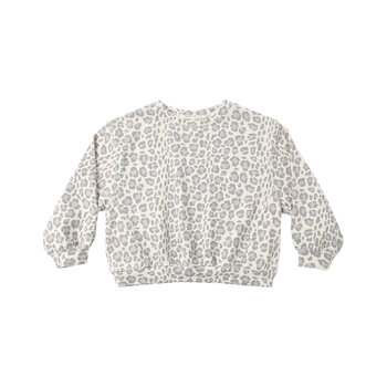 Rylee and Cru Rylee & Cru Blue Leopard Oversized Sweatshirt