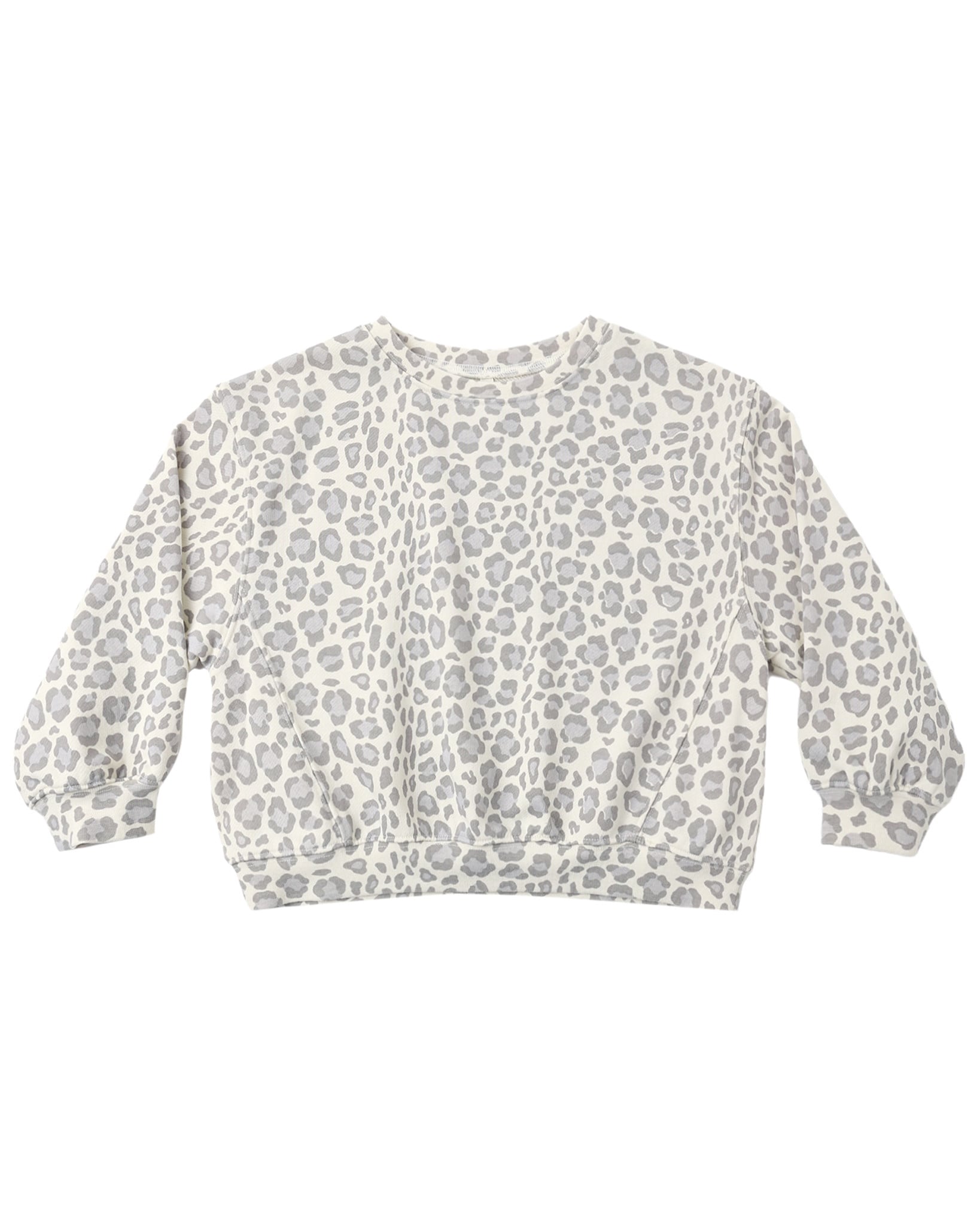 Rylee and Cru Rylee & Cru Blue Leopard Oversized Sweatshirt