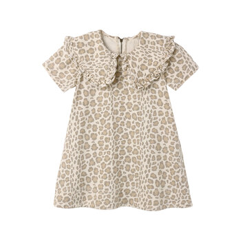 Rylee and Cru Rylee & Cru Leopard Collared Denim Mini Dress