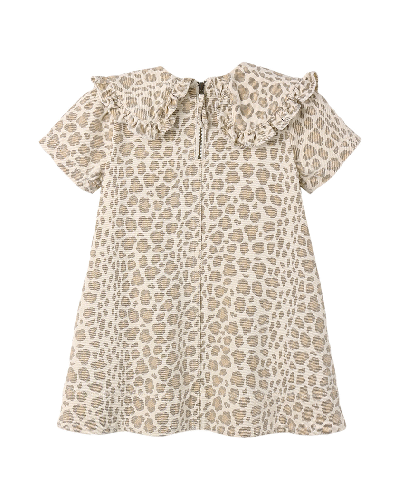 Rylee and Cru Rylee & Cru Leopard Collared Denim Mini Dress