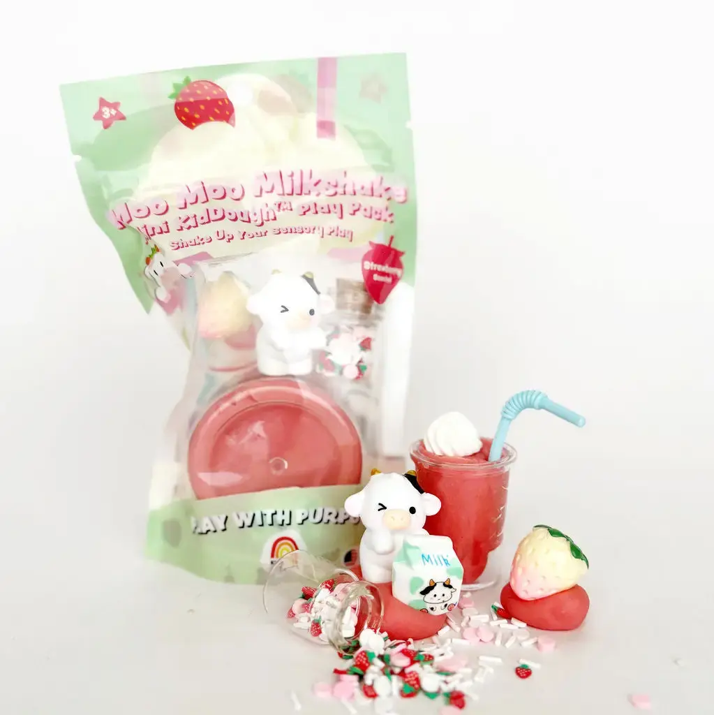 Earth Grown KidDoughs Moo Moo Milkshake Mini Kiddough Play Pack