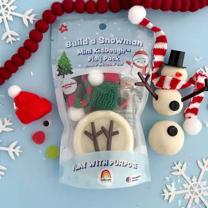 Earth Grown KidDoughs Build A Snowman Mini Kiddough Play Pack
