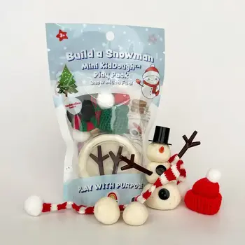 Earth Grown KidDoughs Build A Snowman Mini Kiddough Play Pack