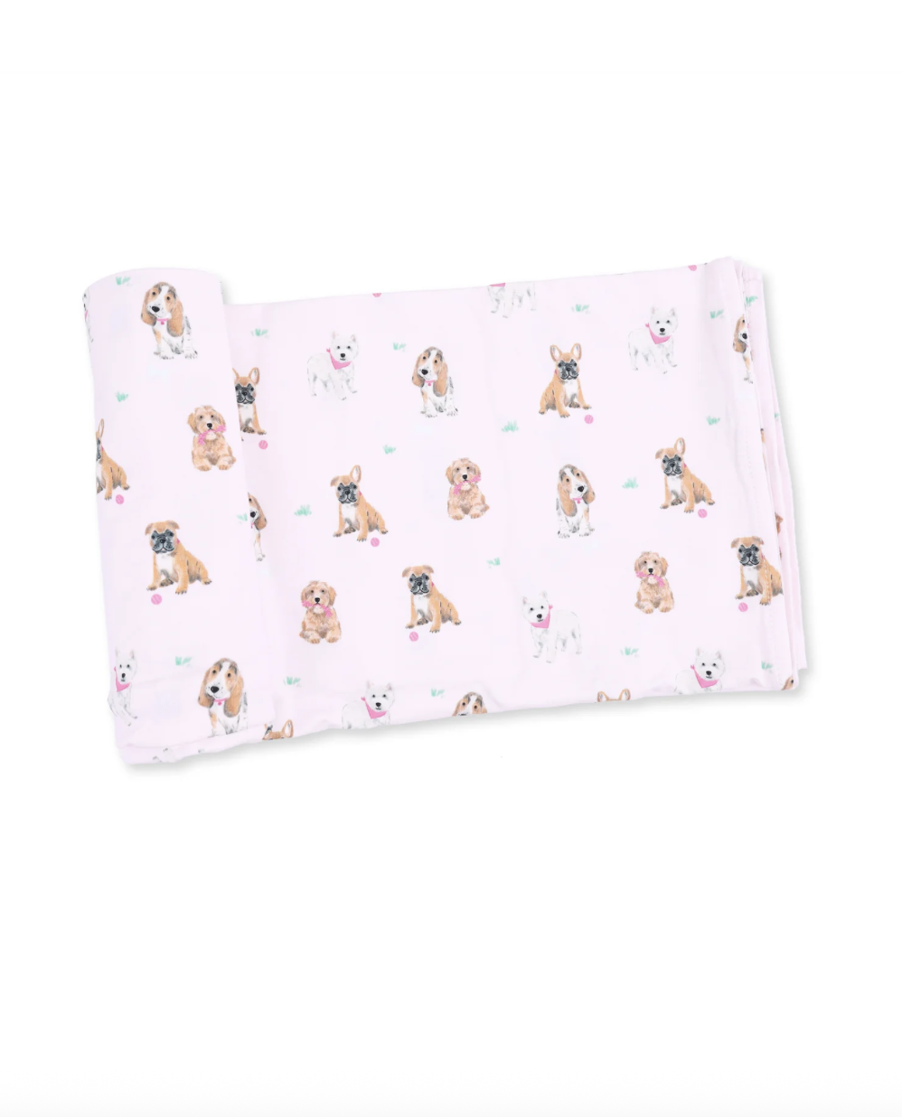 Angel Dear Angel Dear Bestie Dogs Pink Swaddle Blanket - Pink