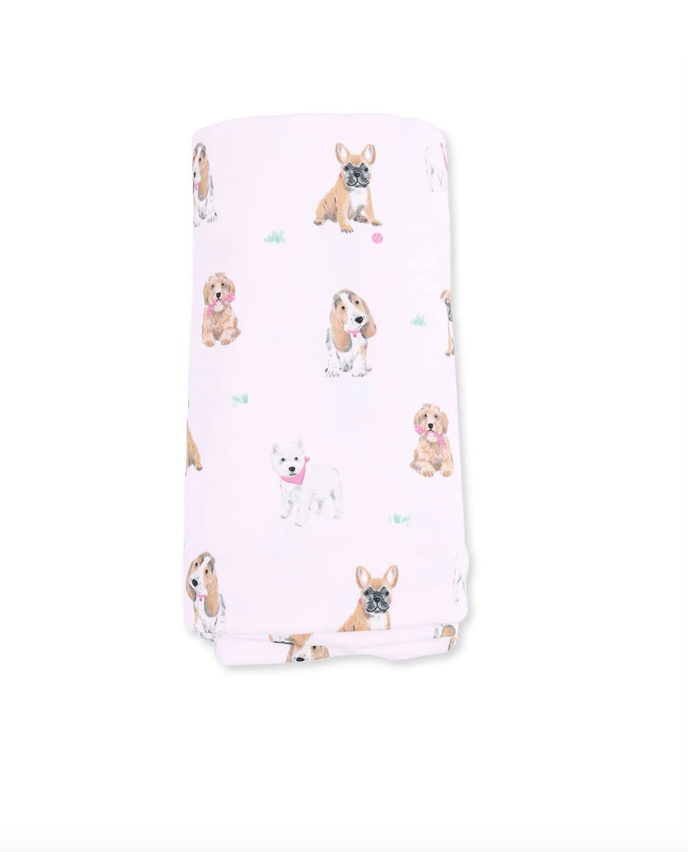 Angel Dear Angel Dear Bestie Dogs Pink Swaddle Blanket - Pink