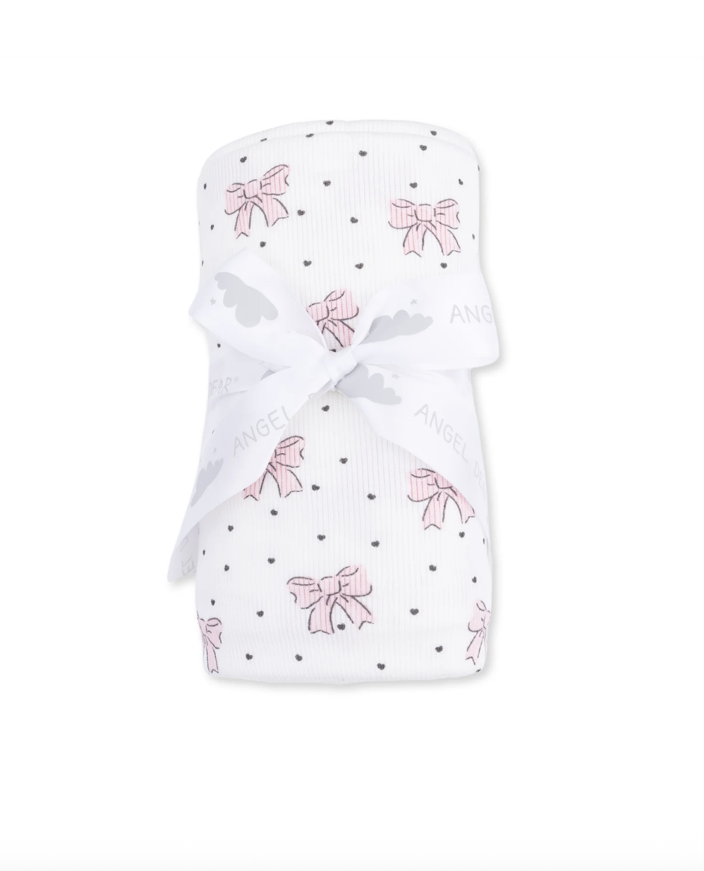 Angel Dear Angel Dear Bows And Hearts Swaddle Blanket