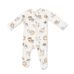 Angel Dear Angel Dear Love you A Latte 2 Way Zipper Footie