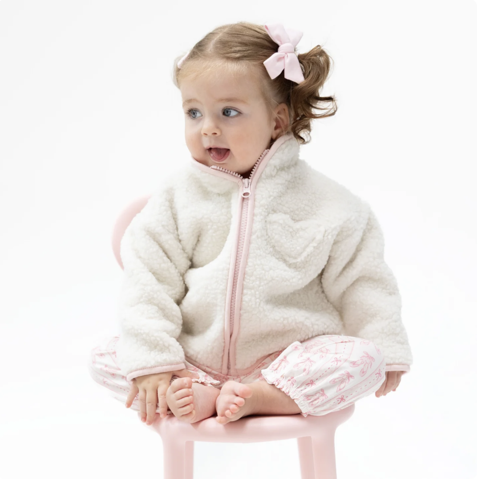 Angel Dear Angel Dear Sherpa Zip Jacket with Lining