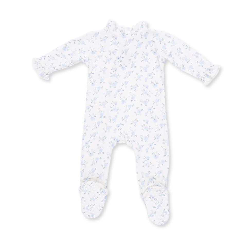 Angel Dear Angel Dear Rose Briar Kimono Ruffle Snap Footie