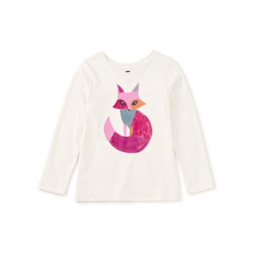 Tea Collection Tea Colorblock Fox Graphic Tee
