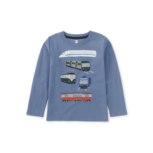 Tea Collection Tea Trains Trains Trains Graphic Tee