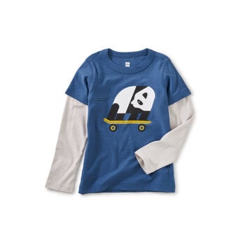 Tea Collection Tea Skater Panda Layered Tee