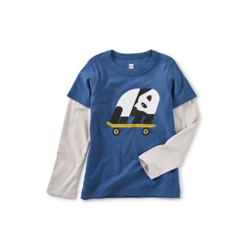 Tea Collection Tea Skater Panda Layered Tee