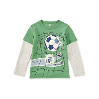 Tea Collection Tea Goalkeeper Lion Layered Tee