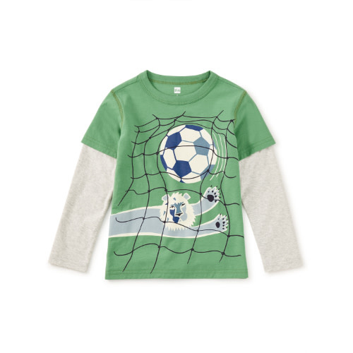 Tea Collection Tea Goalkeeper Lion Layered Tee