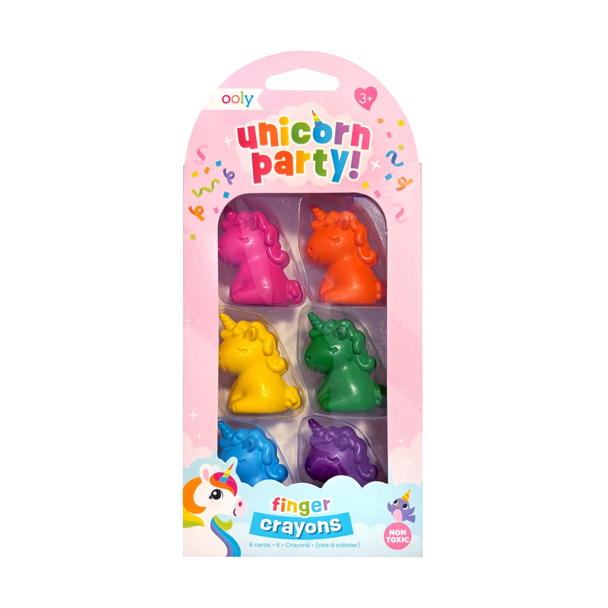ooly Ooly Unicorn Party Finger Crayons - Set of 6