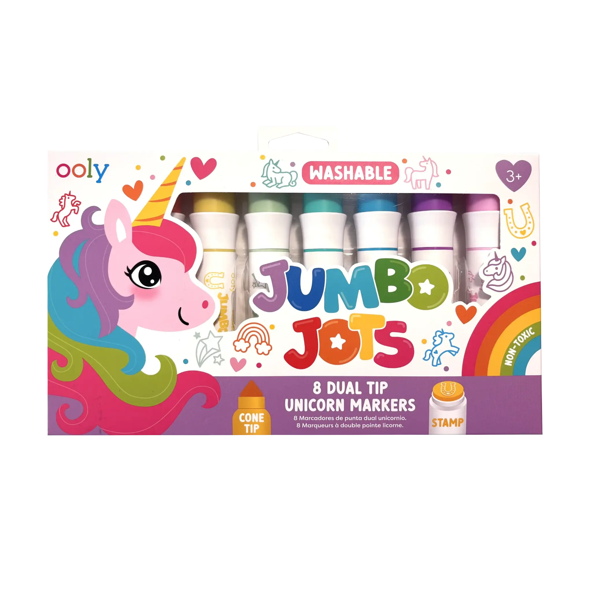 ooly Ooly Jumbo Jots Dual Tip Unicorn Markers - Set of 8