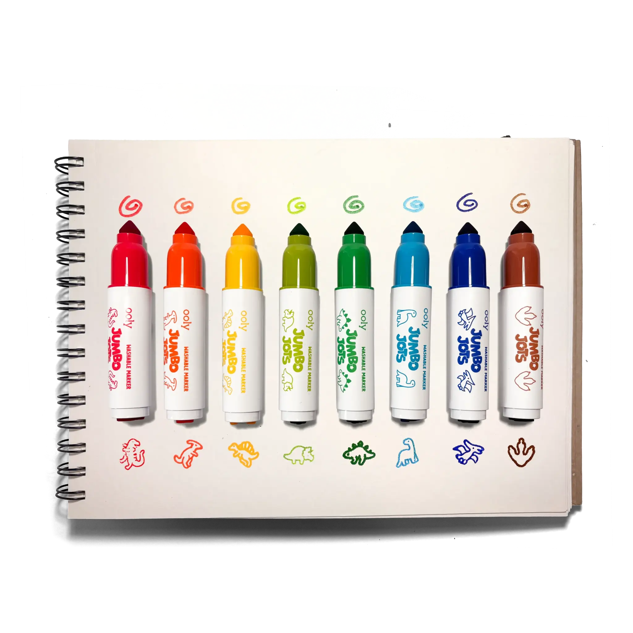 ooly Ooly Jumbo Jots Dual Tip Dinosaur Stamp Markers - Set of 8