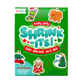 ooly Ooly Mini Shrink-Its! DIY Shrink Art Kit - Holly Jolly