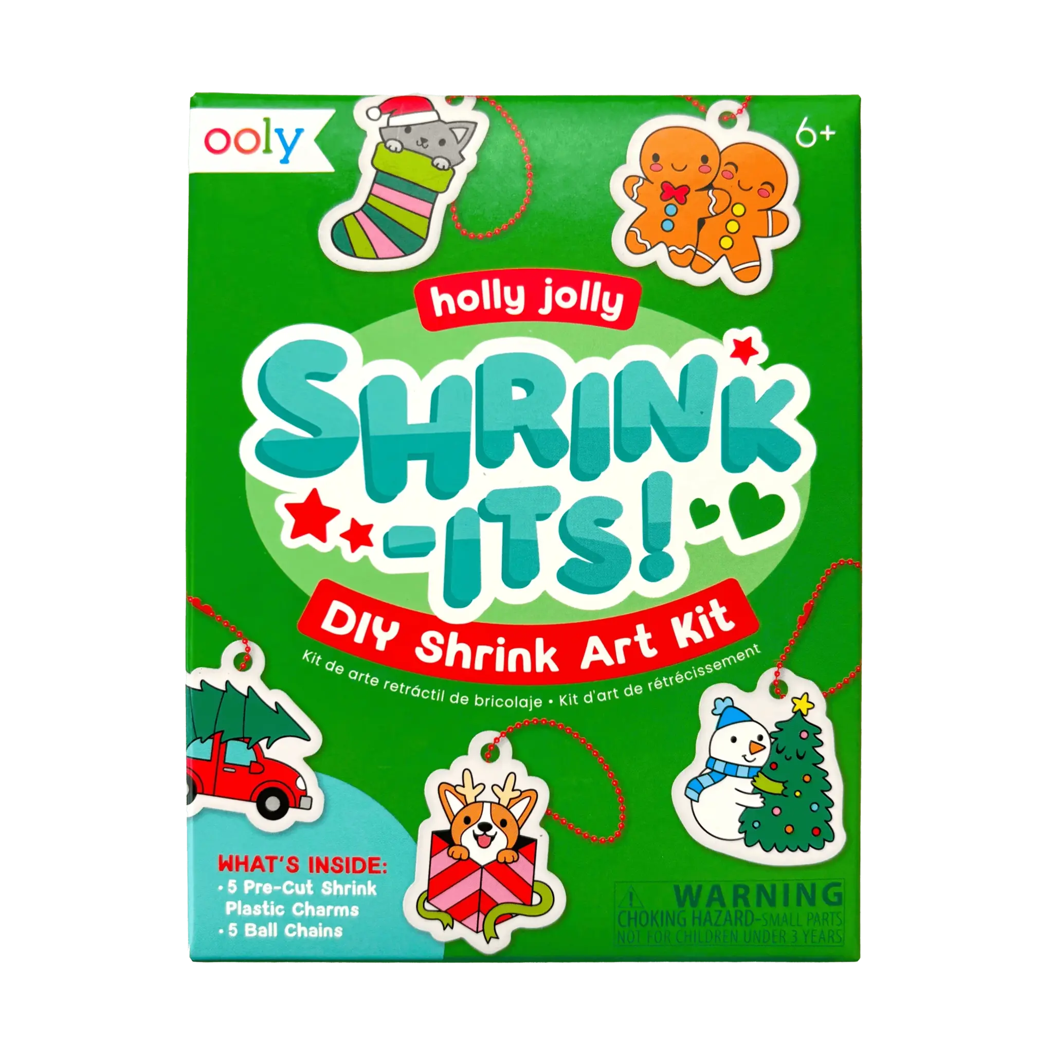 ooly Ooly Mini Shrink-Its! DIY Shrink Art Kit - Holly Jolly