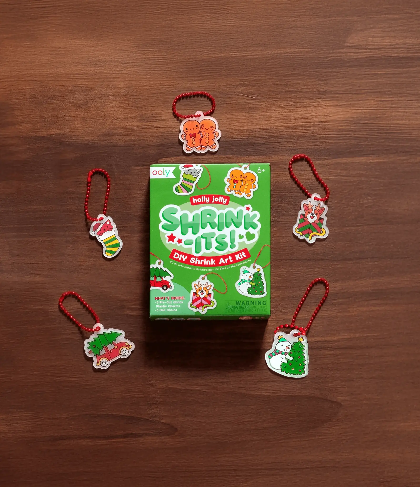 ooly Ooly Mini Shrink-Its! DIY Shrink Art Kit - Holly Jolly