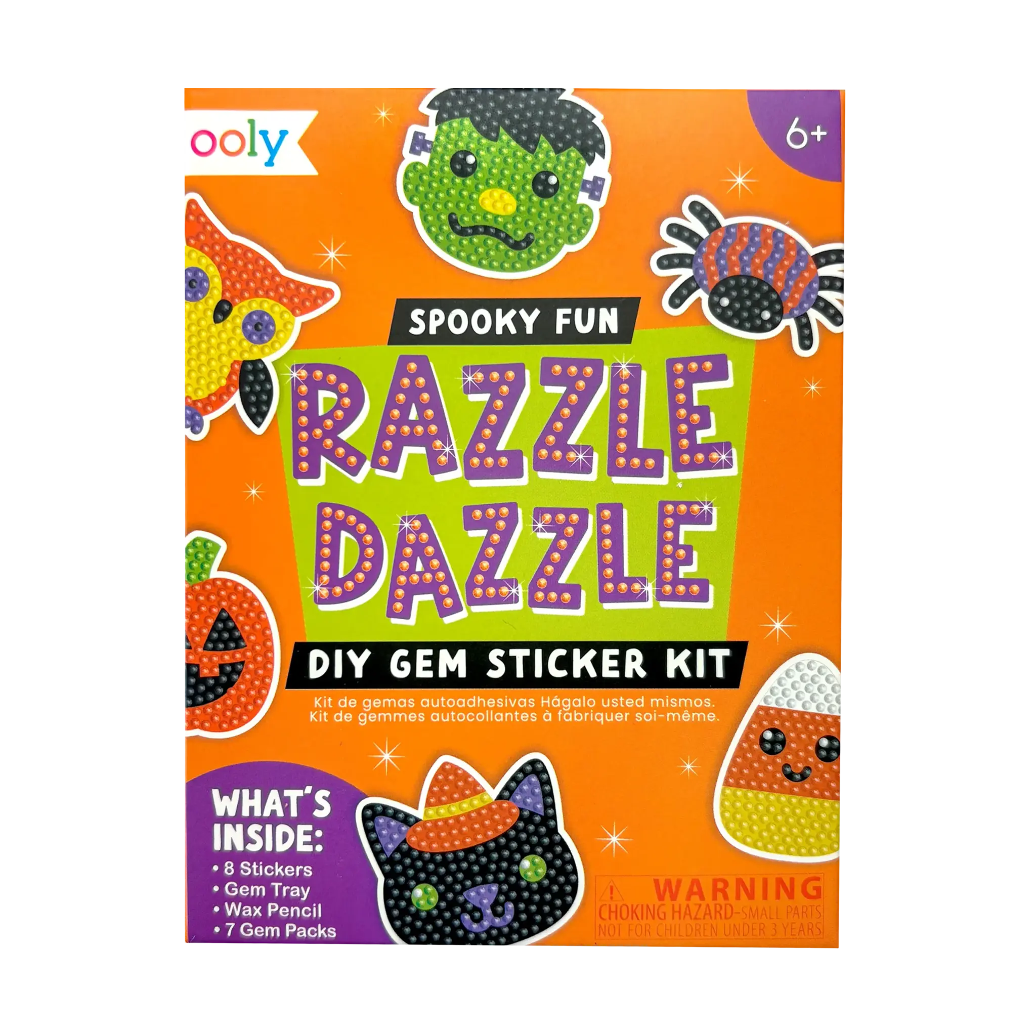 ooly Ooly Mini Razzle Dazzle DIY Gem Sticker Kit - Spooky Fun