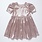 Pink Chicken Pink Chicken Lamé Dress