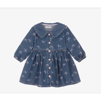 Billieblush Billieblush Denim Bow Print Dress