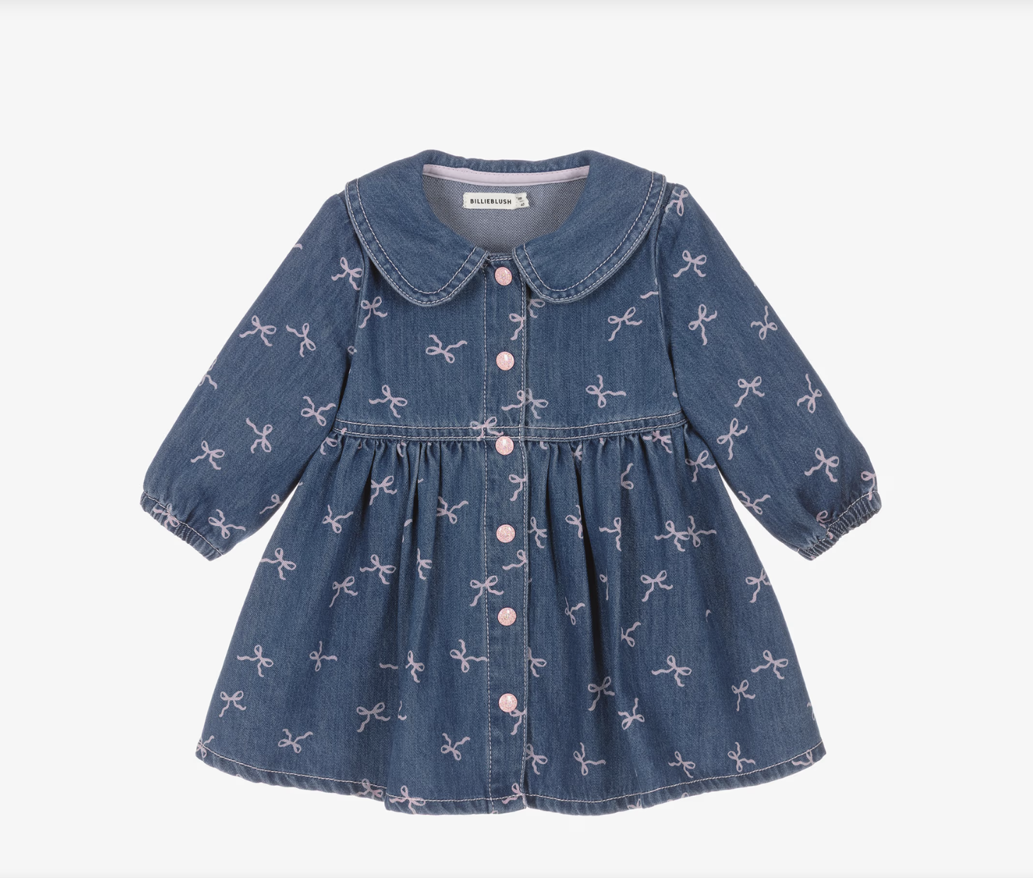 Billieblush Billieblush Denim Bow Print Dress