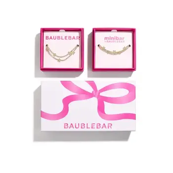 Baublebar Baublebar Match with Mama Bracelet Set Clear/Gold