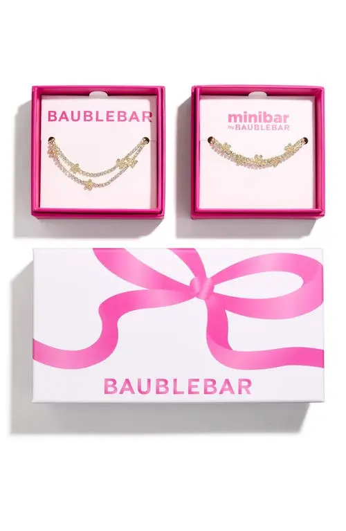 Baublebar Baublebar Match with Mama Bracelet Set Clear/Gold