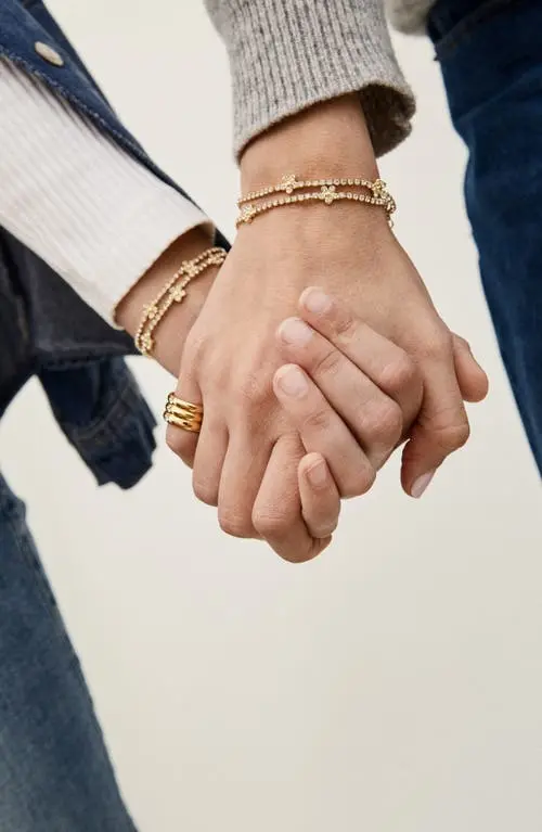 Baublebar Baublebar Match with Mama Bracelet Set Clear/Gold