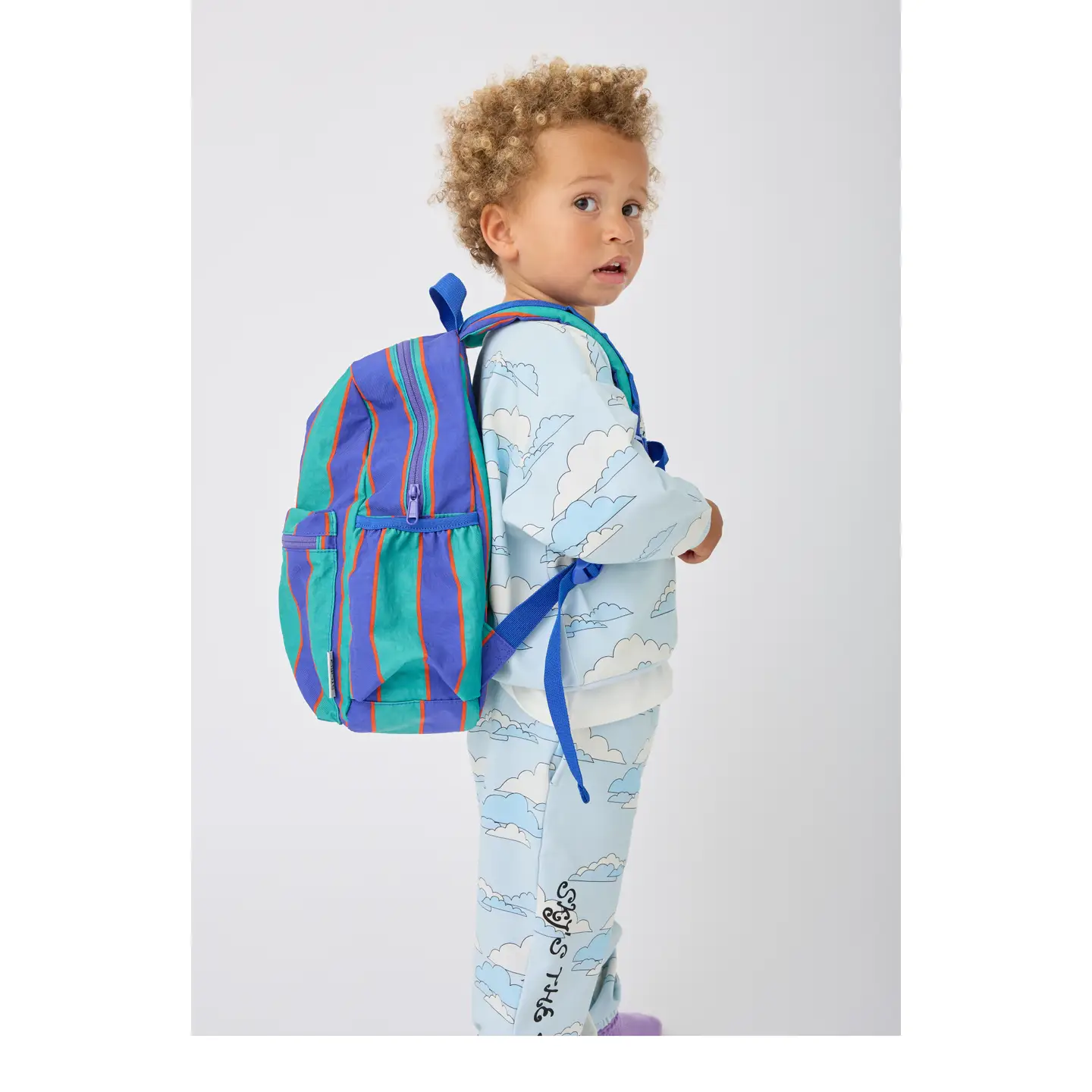 Kindred Bravely Kindred Bravely Cool Kid Backpack-Navy & Green Stripe