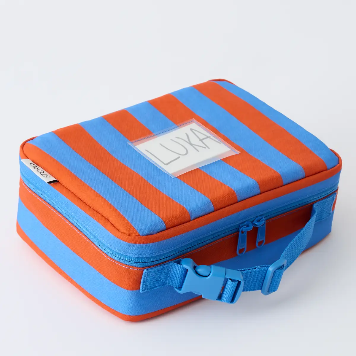 Kindred Bravely Kindred Bravely Cool Kid Lunch Box- Blue & Rust Stripe