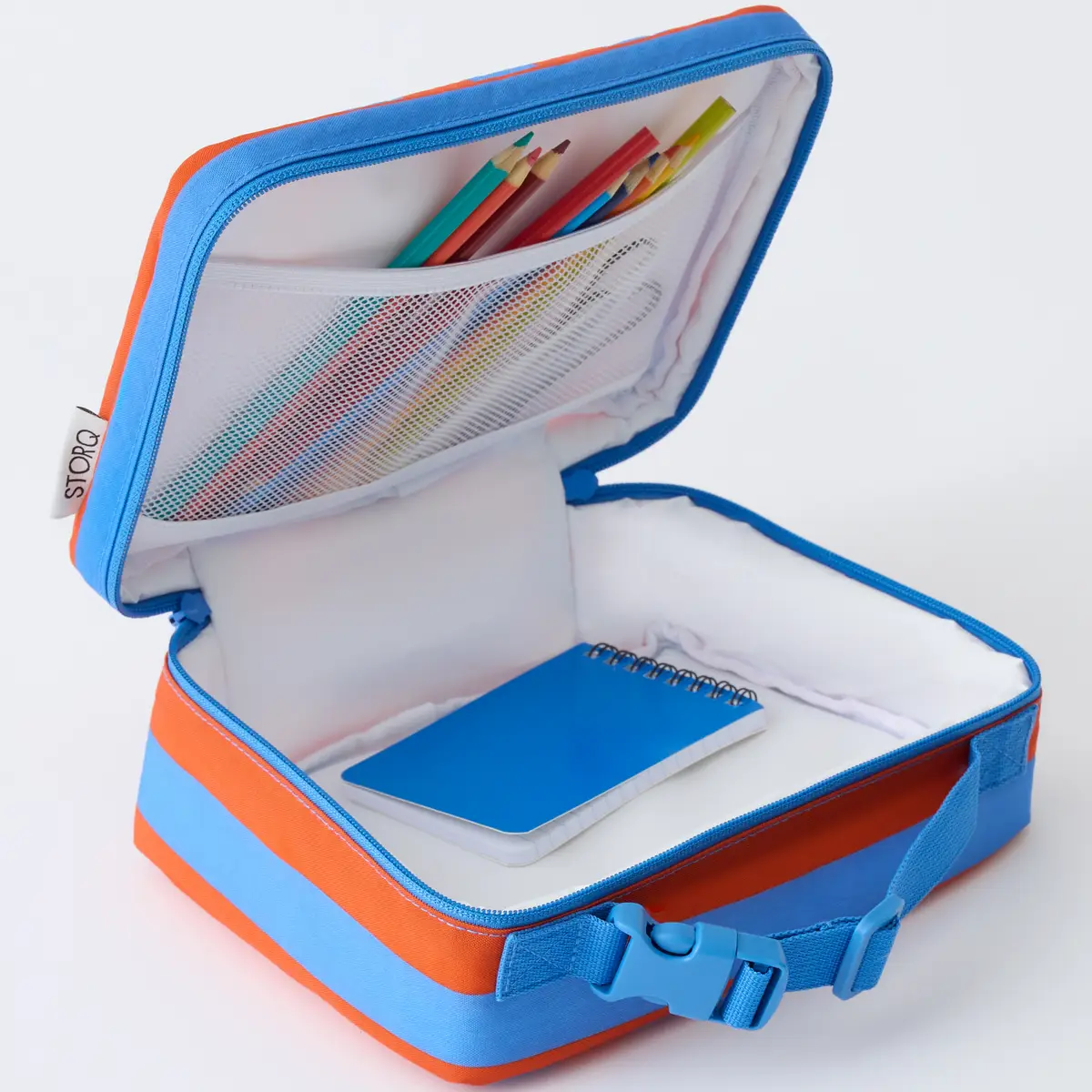 Kindred Bravely Kindred Bravely Cool Kid Lunch Box- Blue & Rust Stripe