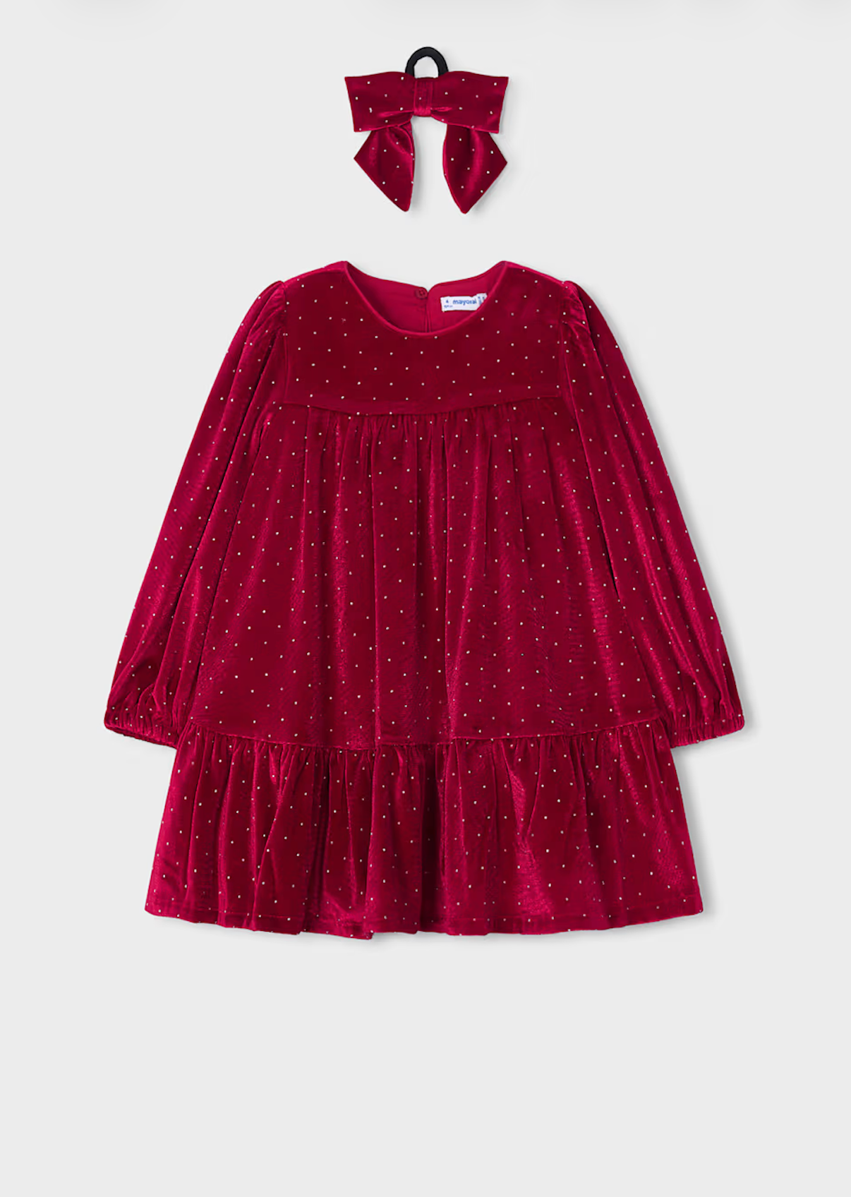 Mayoral Mayoral Velvet Dress w/ Hair Tie