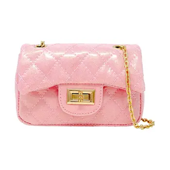 Classic Quilted Sparkle Mini Purse- Baby Pink