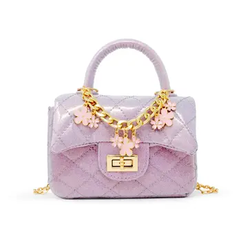Classic Sparkle Top Handle Handbag  Baby Purple