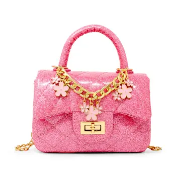Classic Sparkle Top Handle Handbag  Pink