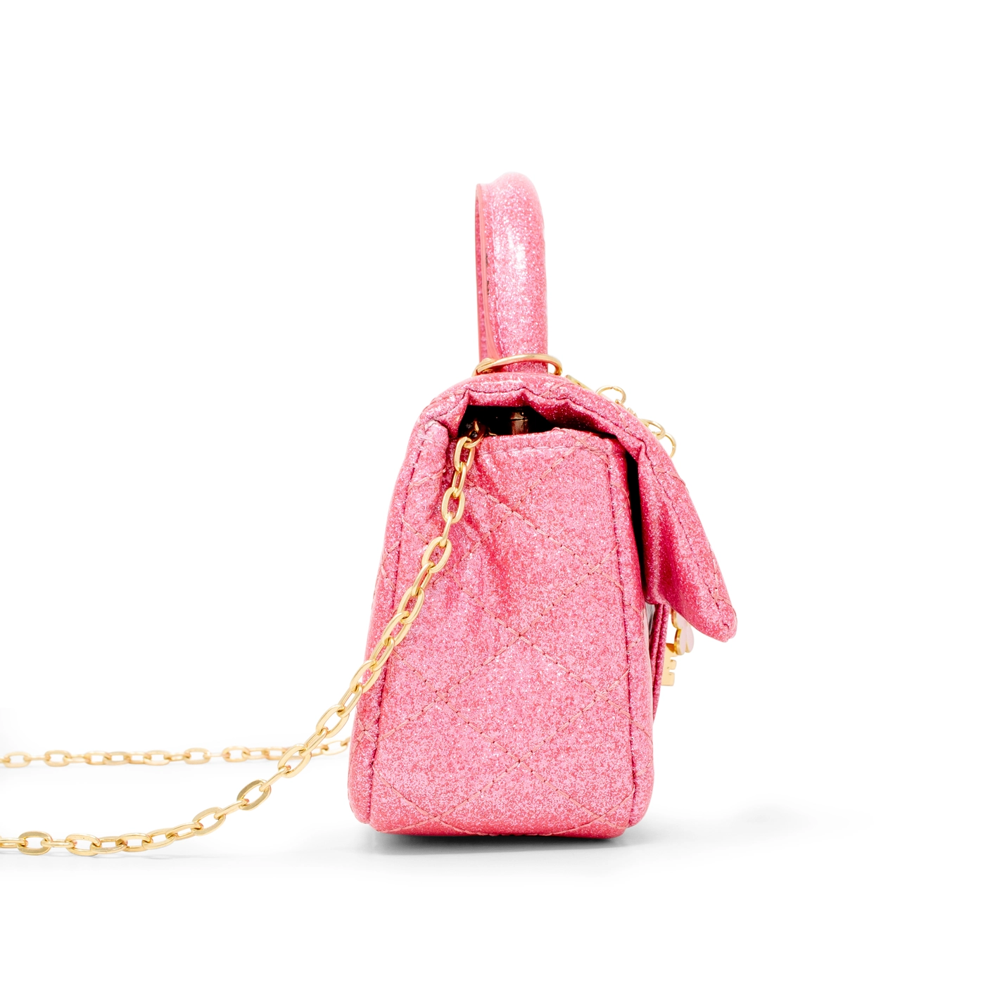 Classic Sparkle Top Handle Handbag  Pink