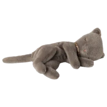maileg Maileg Sleeping kitten plush, Small - Grey